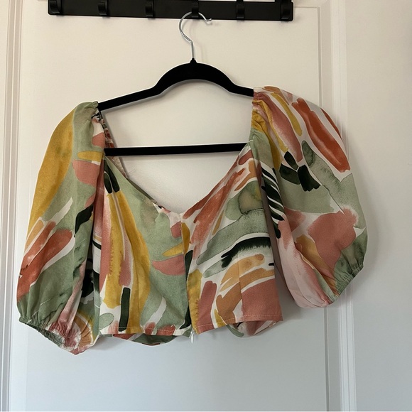 Pink Ripple Small Colorful Spring Summer Skirt Set Two Piece - Picture 4 of 11